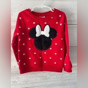 Disney Red Minnie Mouse Heart Sweatshirt